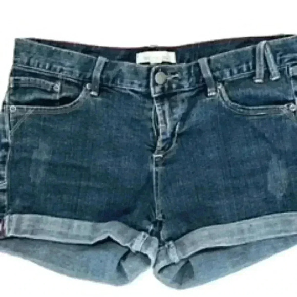 2.1 Denim Jean Shorts Medium Wash Rolled Cuff Women’s Sz 27 - Picture 1 of 11